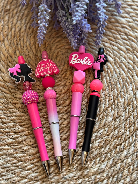 Pink Girl Beaded Pen