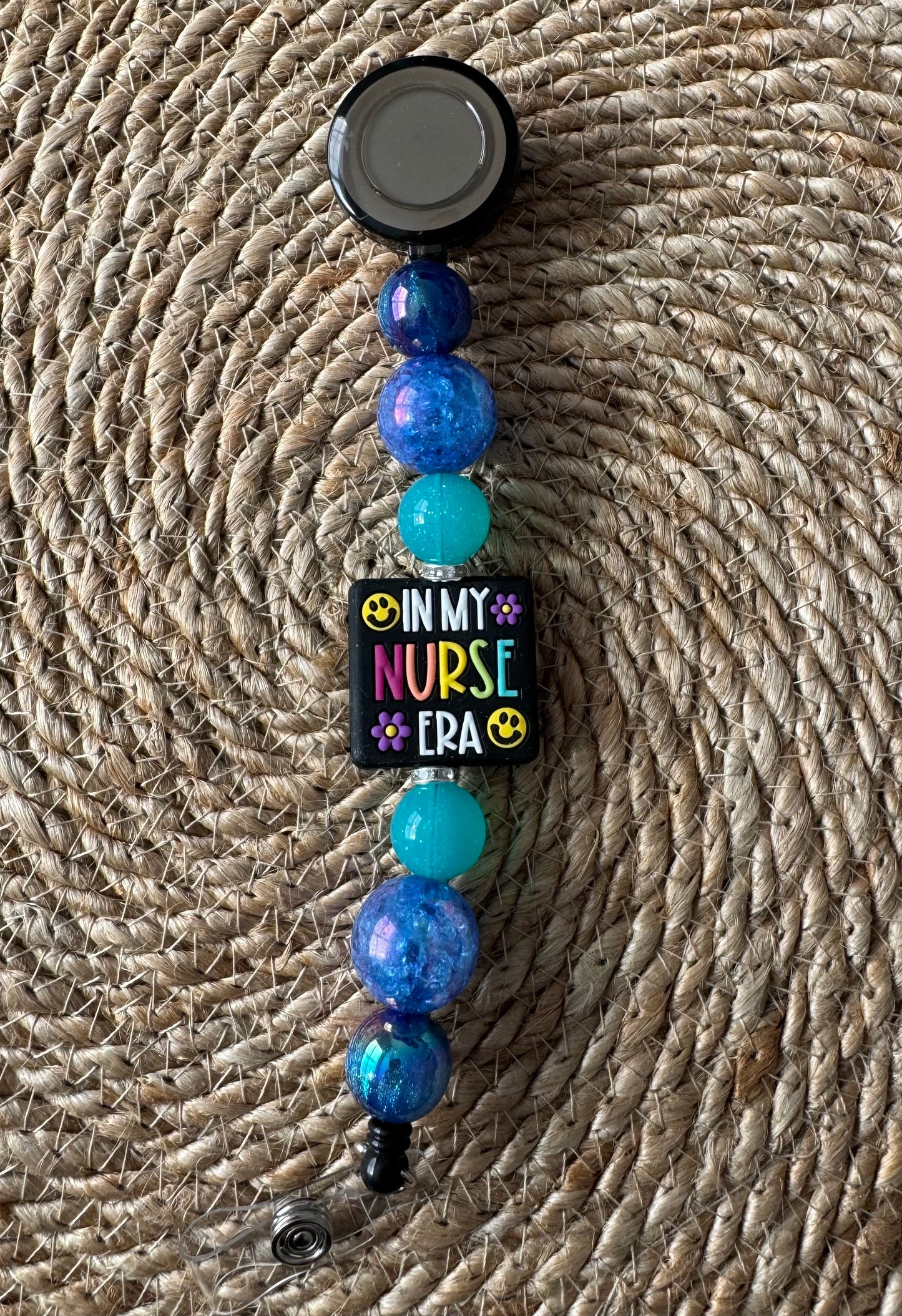 Nurse Era Beaded Badge Reel 🩺✨